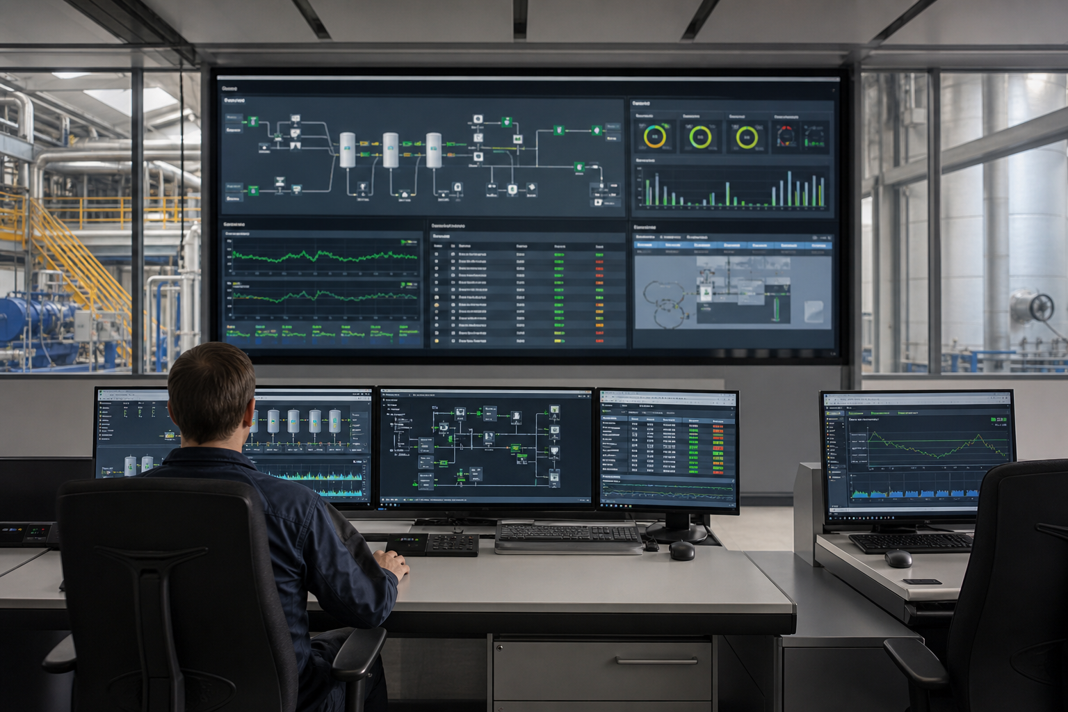 Cameră de control pentru monitorizare SCADA